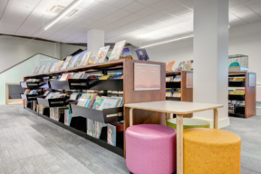 Spacesaver Library Pull-Out Shelving in children's section