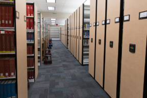 Powered Mobile Shelving in Library